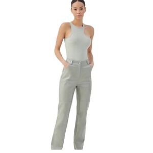 4TH‎ & RECKLESS  Melia Faux Leather Pants size Small 29" Hip Chic Fun Clay color